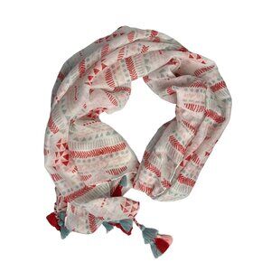 Hallmark Sweet On You Scarf White Red Hearts New